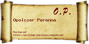 Opolczer Perenna névjegykártya